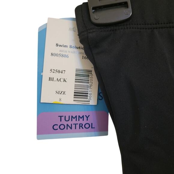 Swim Solutions Tummy Control High Waisted Bikini Bottom 8 - Picture 4 of 4